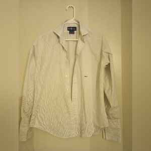Ralph Lauren vintage women's long sleeve button down striped dress shirt